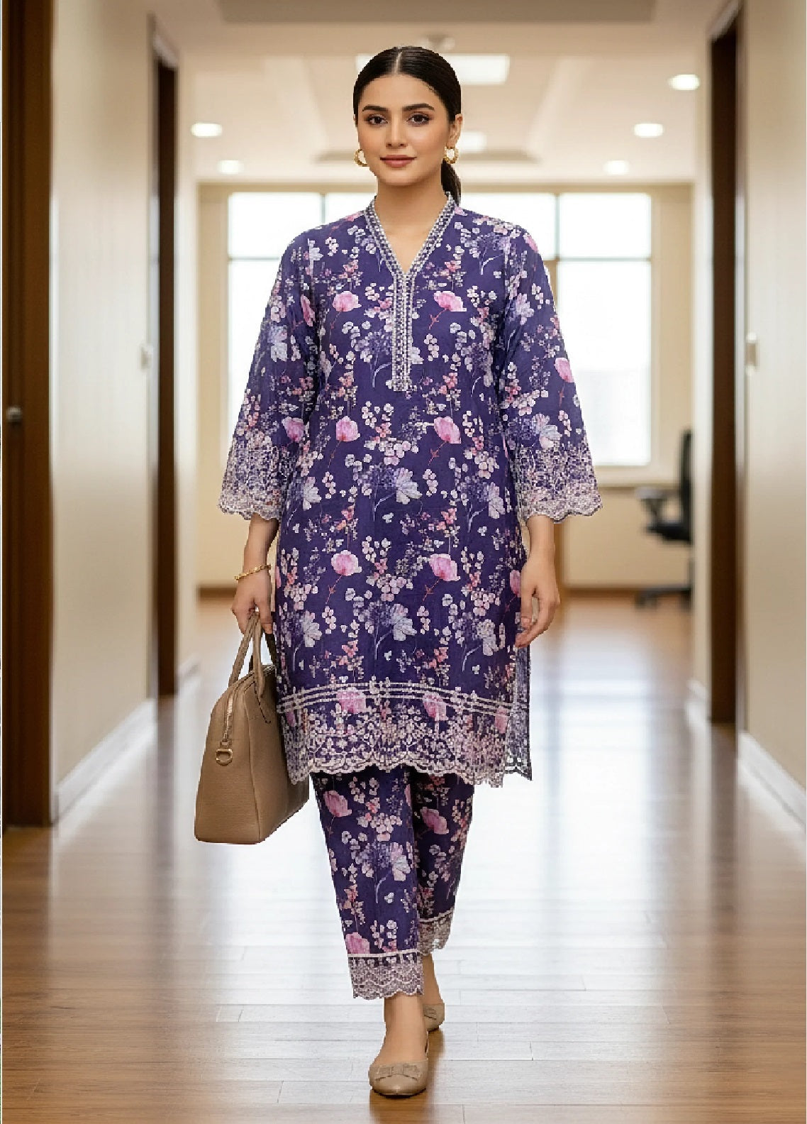 LSM Lakhany Embrodiered Lawn 2 Piece Stitched Shirt & Trouser LSM26BPB D-LG-IZ-0487 LSM Lakhany Embrodiered Lawn 2 Piece Stitched Shirt & Trouser LSM26BPB D-LG-IZ-0487