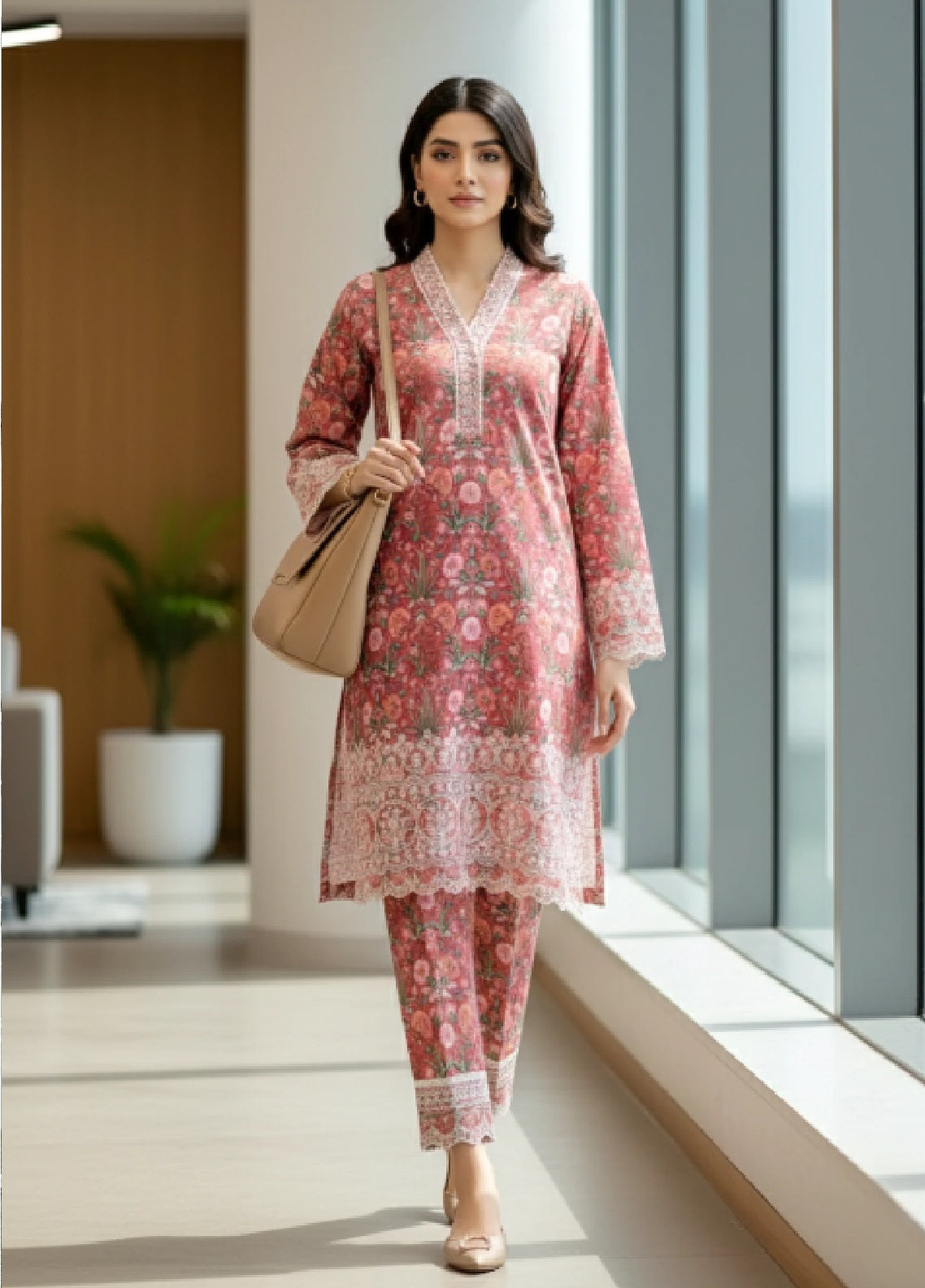 LSM Lakhany Embrodiered Lawn 2 Piece Stitched Shirt & Trouser LSM26BPB D-LG-IZ-0492 LSM Lakhany Embrodiered Lawn 2 Piece Stitched Shirt & Trouser LSM26BPB D-LG-IZ-0492