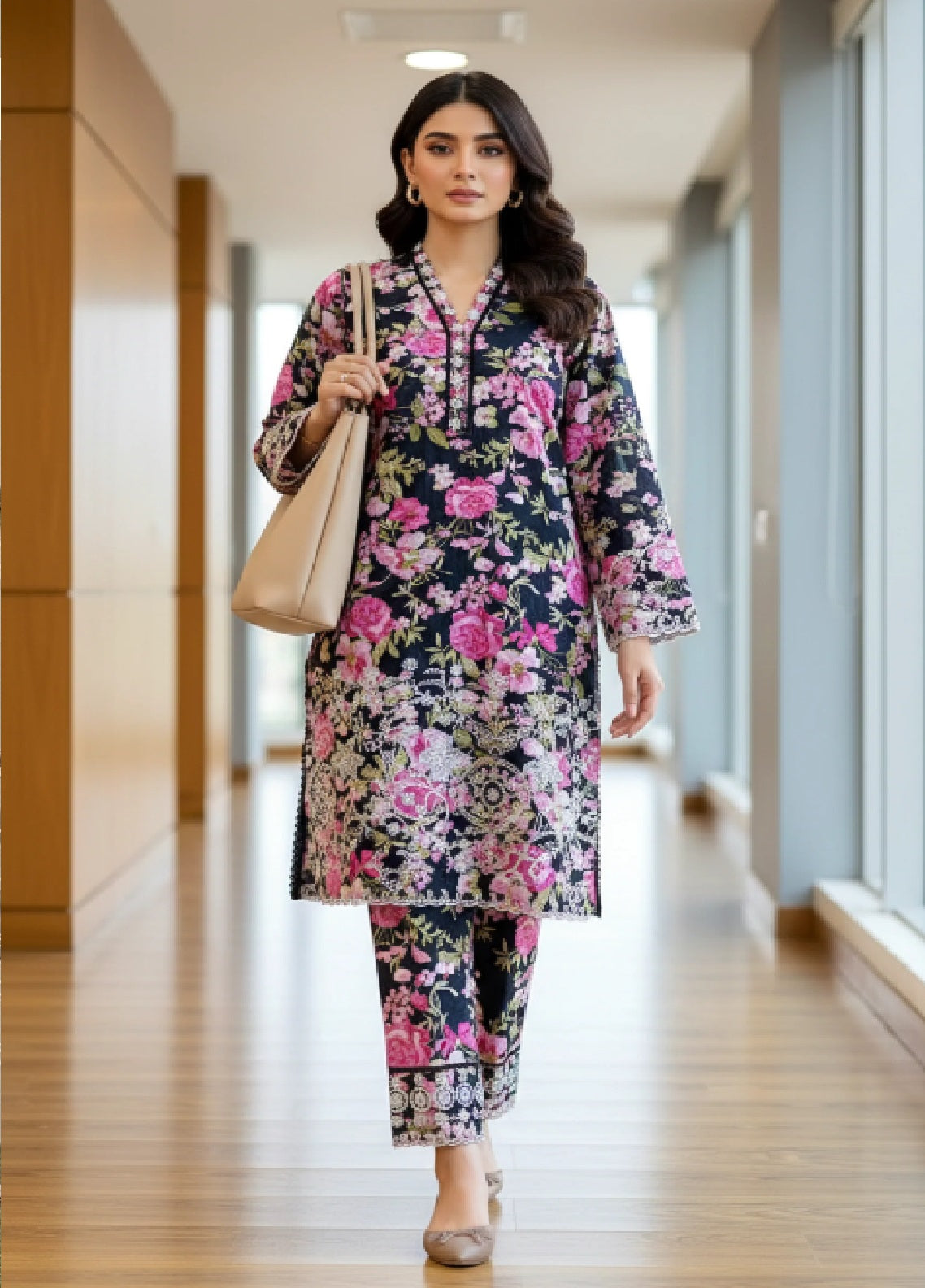 LSM Lakhany Embrodiered Lawn 2 Piece Stitched Shirt & Trouser LSM26BPB D-LG-UB-0215 LSM Lakhany Embrodiered Lawn 2 Piece Stitched Shirt & Trouser LSM26BPB D-LG-UB-0215