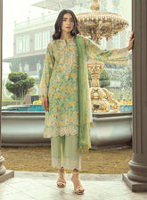 LSM Lakhany Embroidered Lawn 3 Piece Unstitched Suit LSM25SE LG-IZ-0286