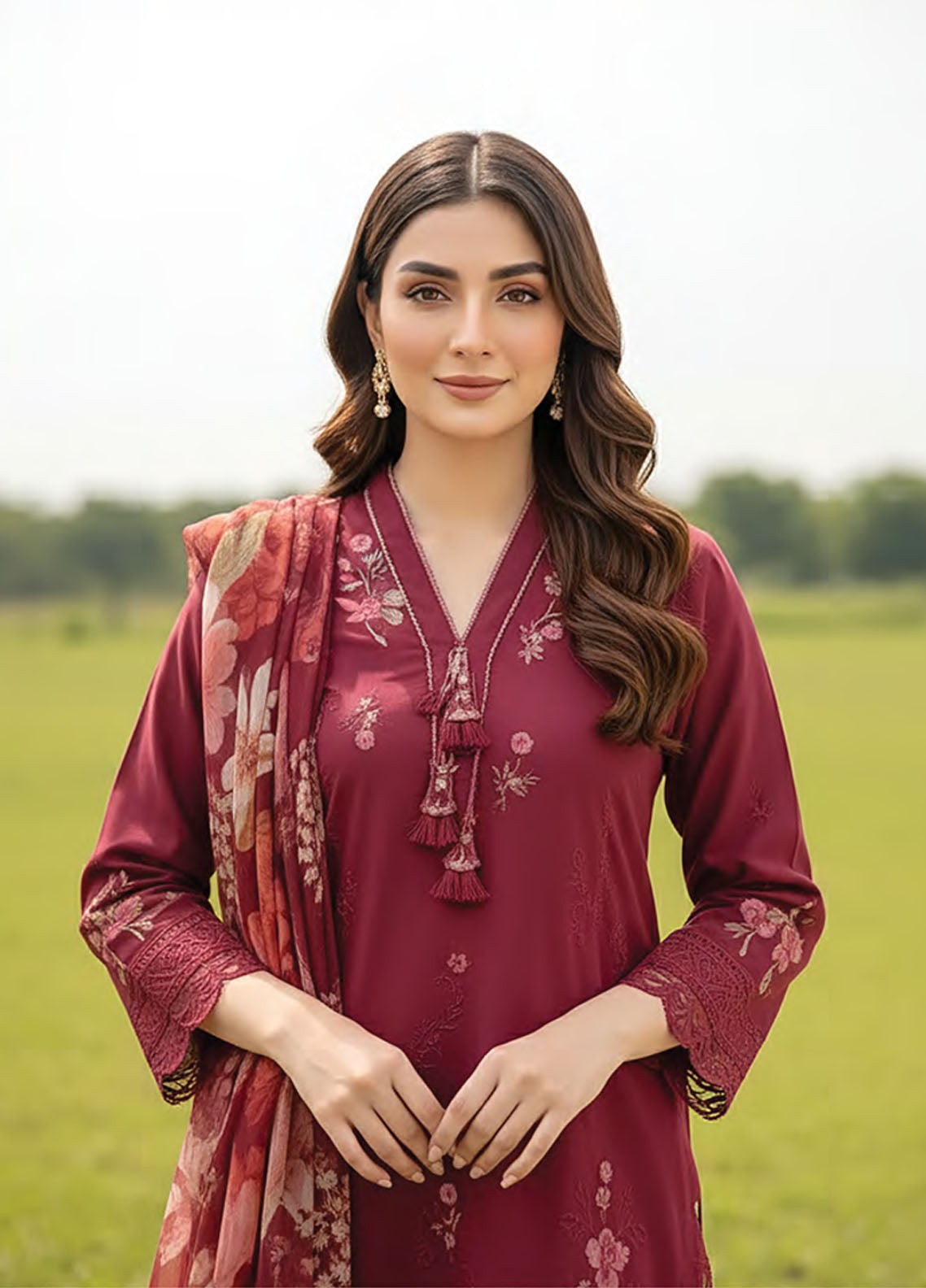 LSM Lakhany Embroidered Lawn 3 Piece Unstitched Suit LSM26EE D-LG-RL-0258 LSM Lakhany Embroidered Lawn 3 Piece Unstitched Suit LSM26EE D-LG-RL-0258