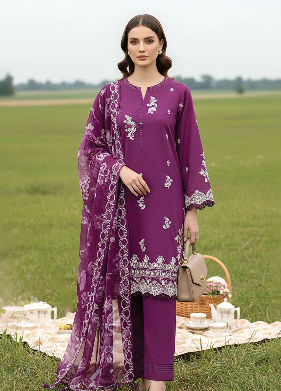 LSM Lakhany Embroidered Lawn 3 Piece Unstitched Suit LSM26EE D-LG-RL-0305 LSM Lakhany Embroidered Lawn 3 Piece Unstitched Suit LSM26EE D-LG-RL-0305