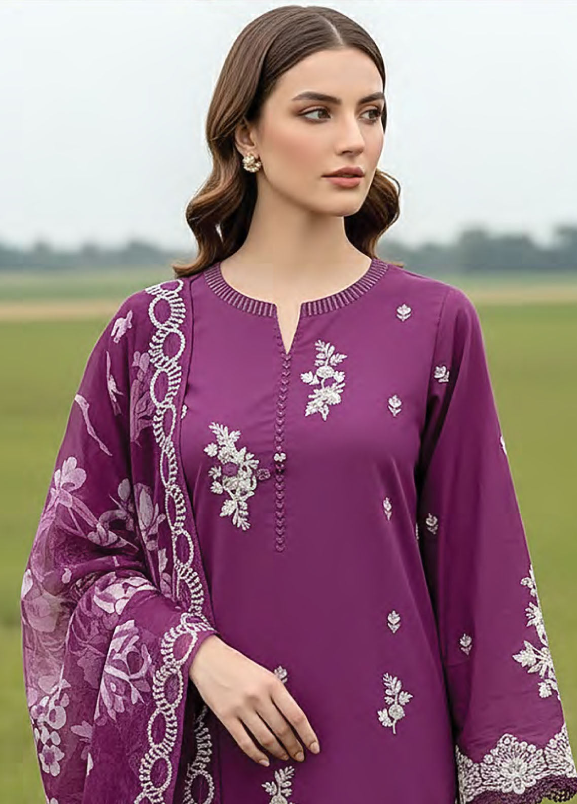 LSM Lakhany Embroidered Lawn 3 Piece Unstitched Suit LSM26EE D-LG-RL-0305 LSM Lakhany Embroidered Lawn 3 Piece Unstitched Suit LSM26EE D-LG-RL-0305