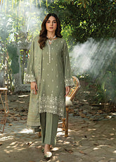LSM Lakhany Embroidered Slub Peach 3 Piece Unstitched Suit LSM24WLS LG-IZ-0233