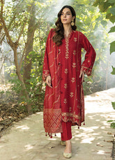 LSM Lakhany Embroidered Slub Peach 3 Piece Unstitched Suit LSM24WLS LG-RL-0086
