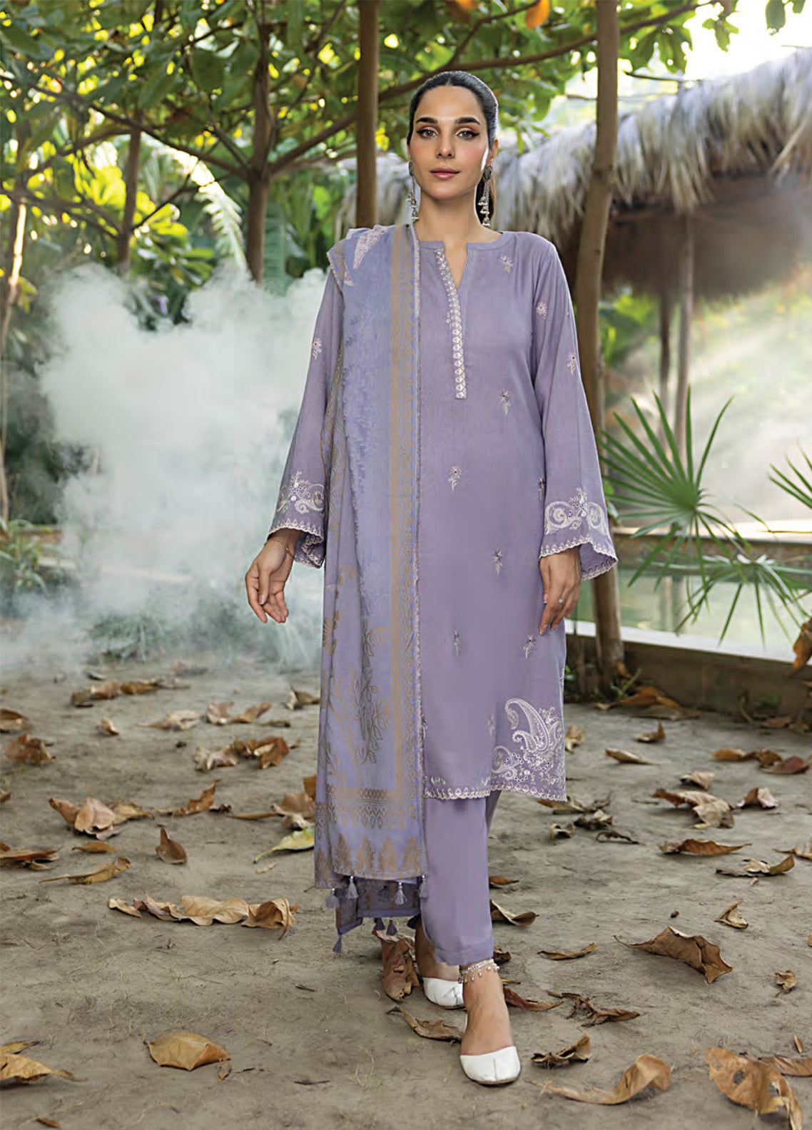 LSM Lakhany Embroidered Slub Peach 3 Piece Unstitched Suit LSM24WLS LG-UB-0117 LSM Lakhany Embroidered Slub Peach 3 Piece Unstitched Suit LSM24WLS LG-UB-0117