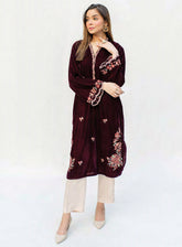 LSM Lakhany Embroidered Velvet 1 Piece Stitched Shirt LSM24D LG-IZ-0250