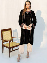 LSM Lakhany Embroidered Velvet 1 Piece Stitched Shirt LSM24D LG-IZ-0251