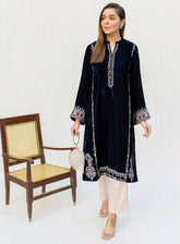 LSM Lakhany Embroidered Velvet 1 Piece Stitched Shirt LSM24D LG-IZ-0253