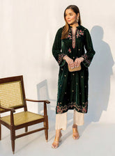 LSM Lakhany Embroidered Velvet 1 Piece Stitched Shirt LSM24D LG-IZ-0254