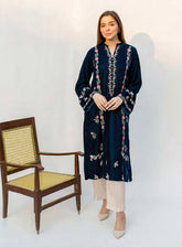 LSM Lakhany Embroidered Velvet 1 Piece Stitched Shirt LSM24D LG-IZ-0256
