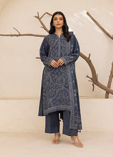 LSM Lakhany Printed Pashmina 3 Piece Unstitched Suit LSM24PP LG-AR-0071-B