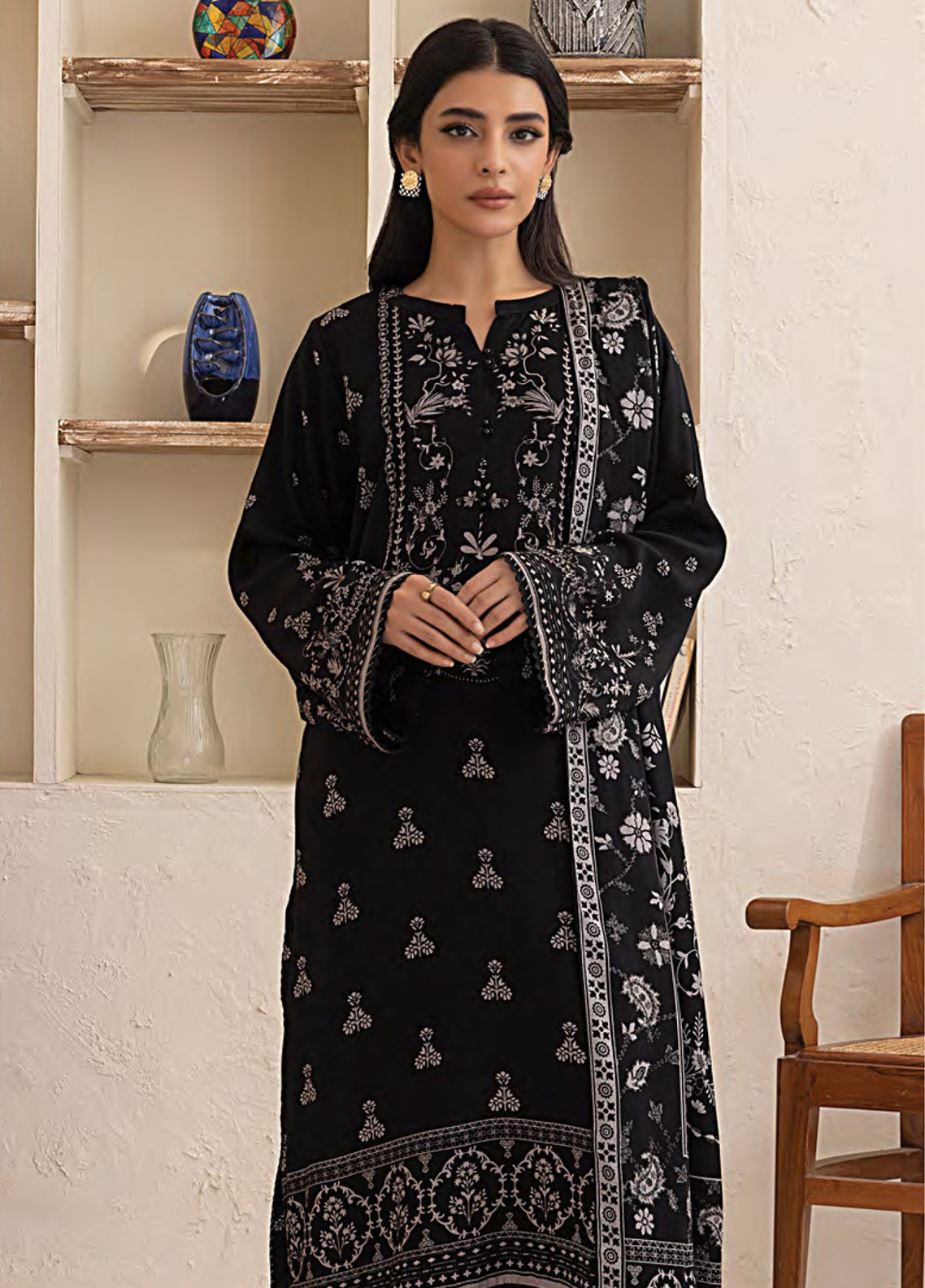 LSM Lakhany Printed Pashmina 3 Piece Unstitched Suit LSM24PP LG-AR-0118-B LSM Lakhany Printed Pashmina 3 Piece Unstitched Suit LSM24PP LG-AR-0118-B