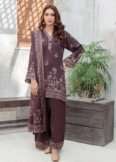 LSM Lakhany Printed Pashmina 3 Piece Unstitched Suit LSM25PP D-LG-SG-0035-A