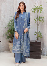 LSM Lakhany Printed Pashmina 3 Piece Unstitched Suit LSM25PP D-LG-SG-0035-B