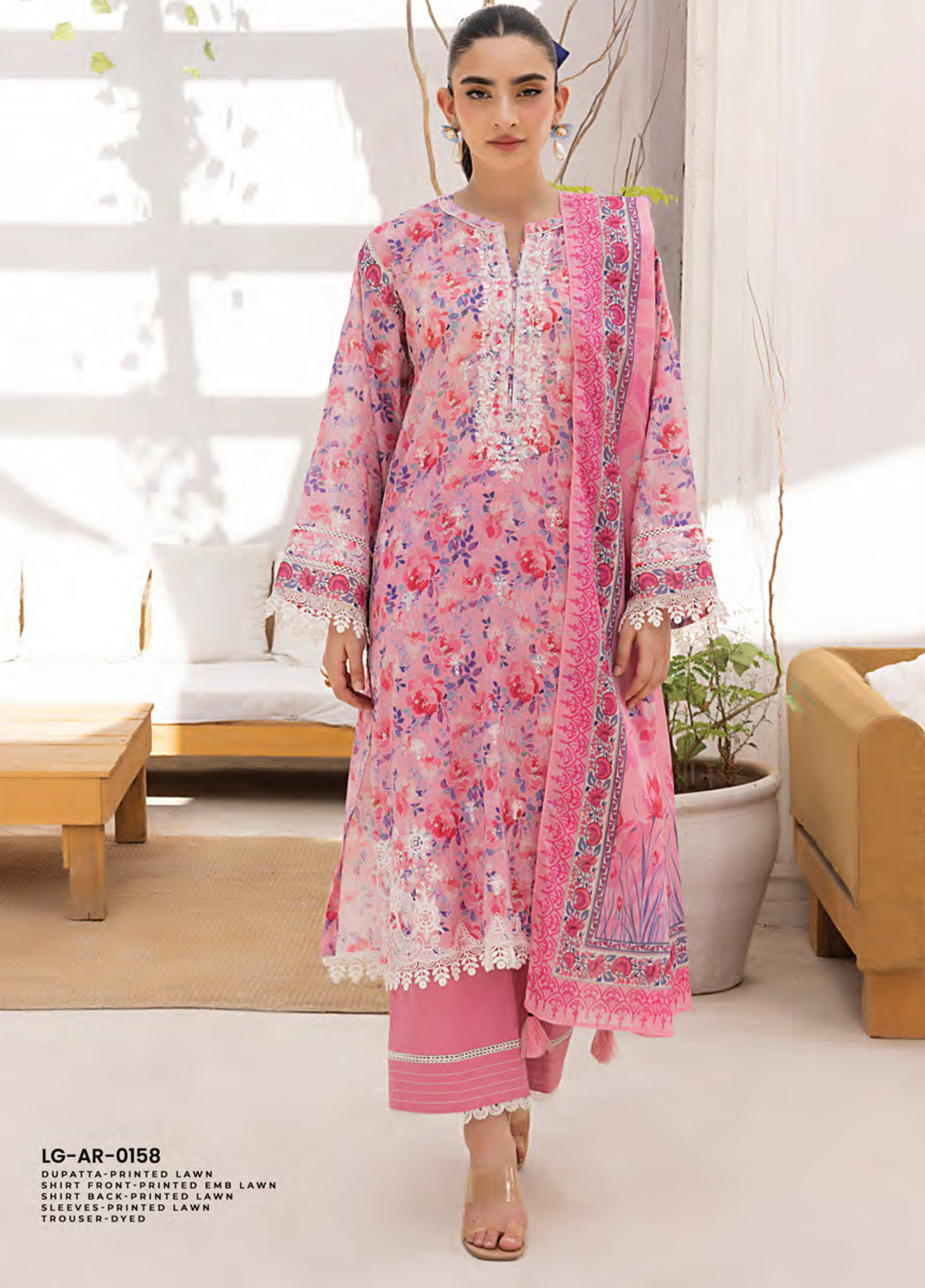 LSM Lakhany Embroidered Lawn 3 Piece Unstitched Suit LSM25ES LG-AR-0158 LSM Lakhany Embroidered Lawn 3 Piece Unstitched Suit LSM25ES LG-AR-0158