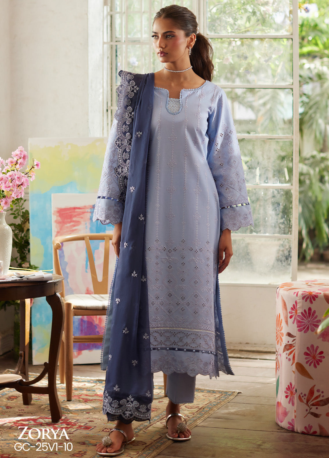 Lumiere By Gulaal Embroidered Lawn 3 Piece Unstitched Suit GL25L D-10 ZORYA Lumiere By Gulaal Embroidered Lawn 3 Piece Unstitched Suit GL25L D-10 ZORYA