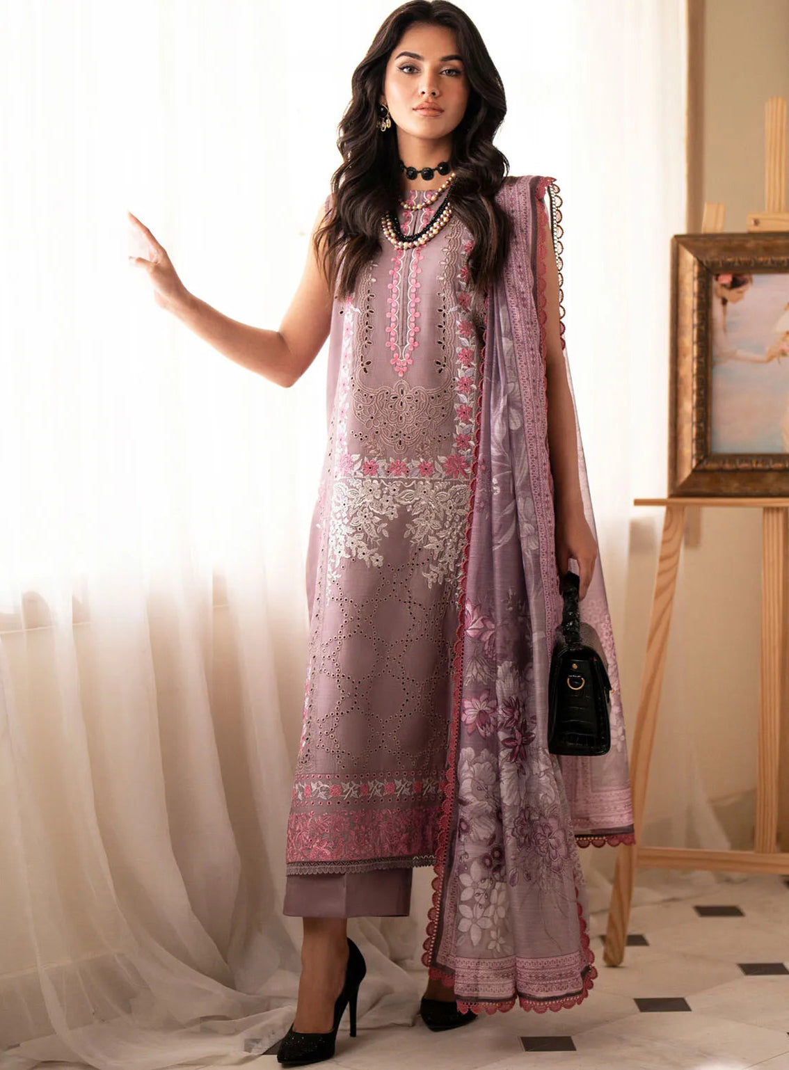 Lumiere By Saad Shaikh Embroidered Silk 3 Piece Unstitched Suit SSK24LF D-01 CELESTIAL Lumiere By Saad Shaikh Embroidered Silk 3 Piece Unstitched Suit SSK24LF D-01 CELESTIAL