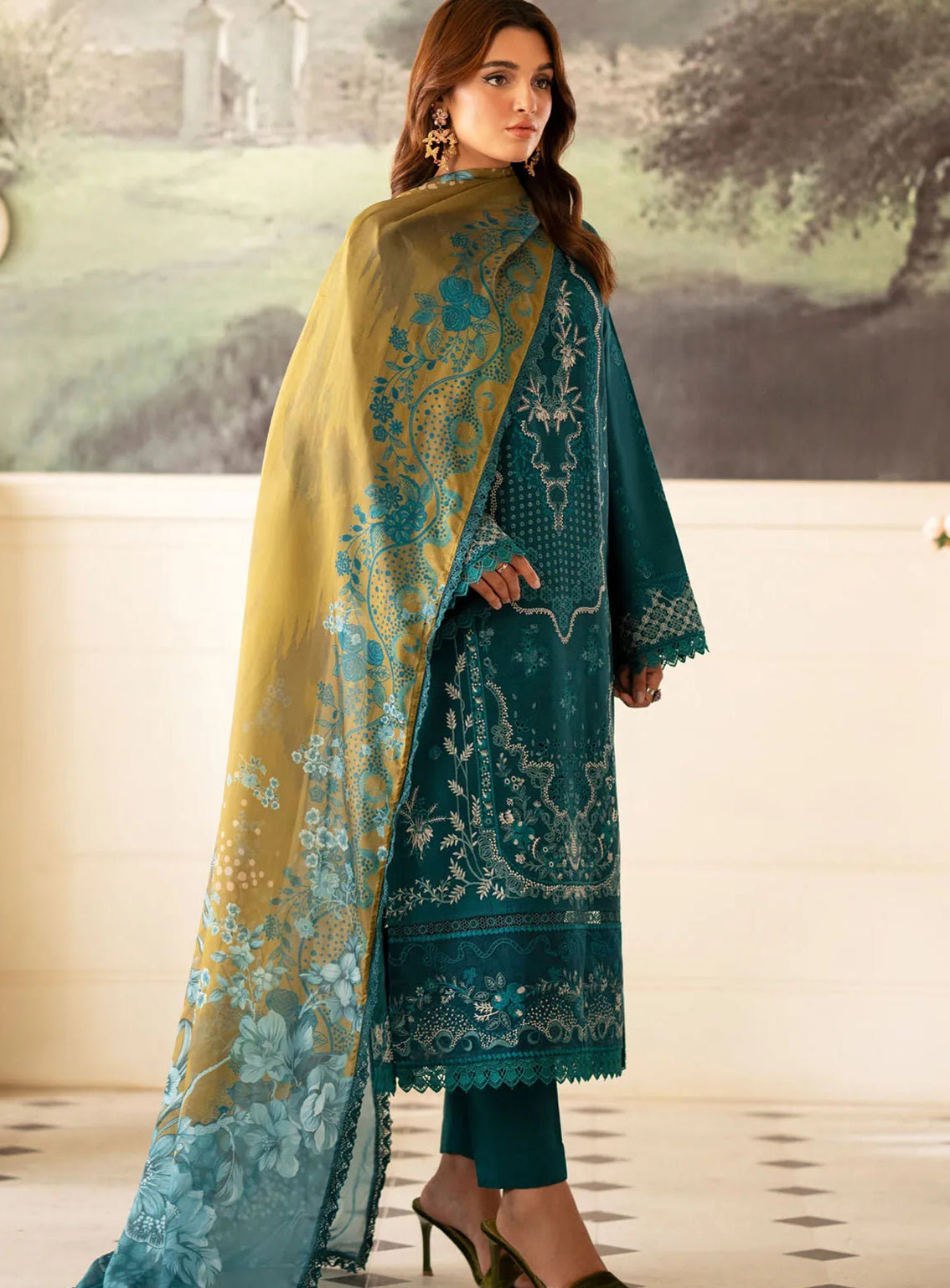 Lumiere By Saad Shaikh Embroidered Silk 3 Piece Unstitched Suit SSK24LF D-03 FORET Lumiere By Saad Shaikh Embroidered Silk 3 Piece Unstitched Suit SSK24LF D-03 FORET