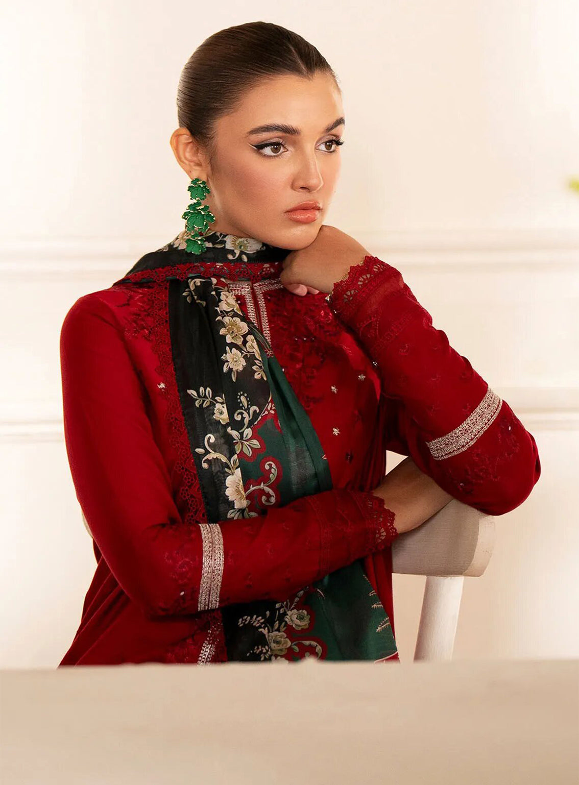 Lumiere By Saad Shaikh Embroidered Silk 3 Piece Unstitched Suit SSK24LF D-07 CORAL Lumiere By Saad Shaikh Embroidered Silk 3 Piece Unstitched Suit SSK24LF D-07 CORAL