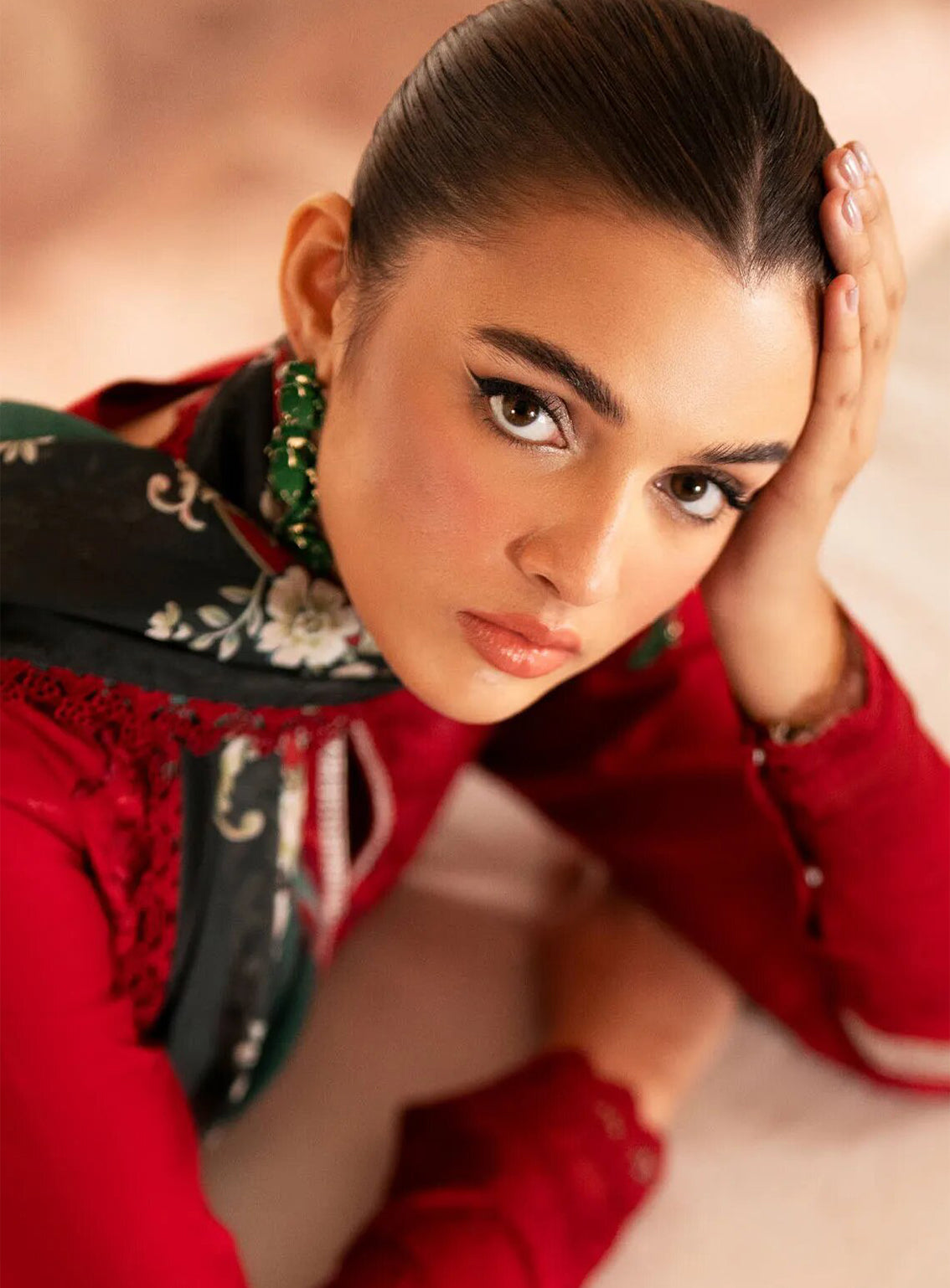 Lumiere By Saad Shaikh Embroidered Silk 3 Piece Unstitched Suit SSK24LF D-07 CORAL Lumiere By Saad Shaikh Embroidered Silk 3 Piece Unstitched Suit SSK24LF D-07 CORAL