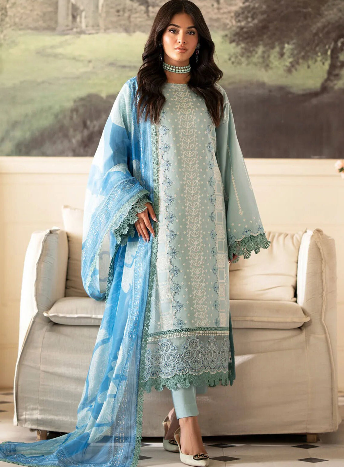 Lumiere By Saad Shaikh Embroidered Silk 3 Piece Unstitched Suit SSK24LF D-10 RIBERA Lumiere By Saad Shaikh Embroidered Silk 3 Piece Unstitched Suit SSK24LF D-10 RIBERA