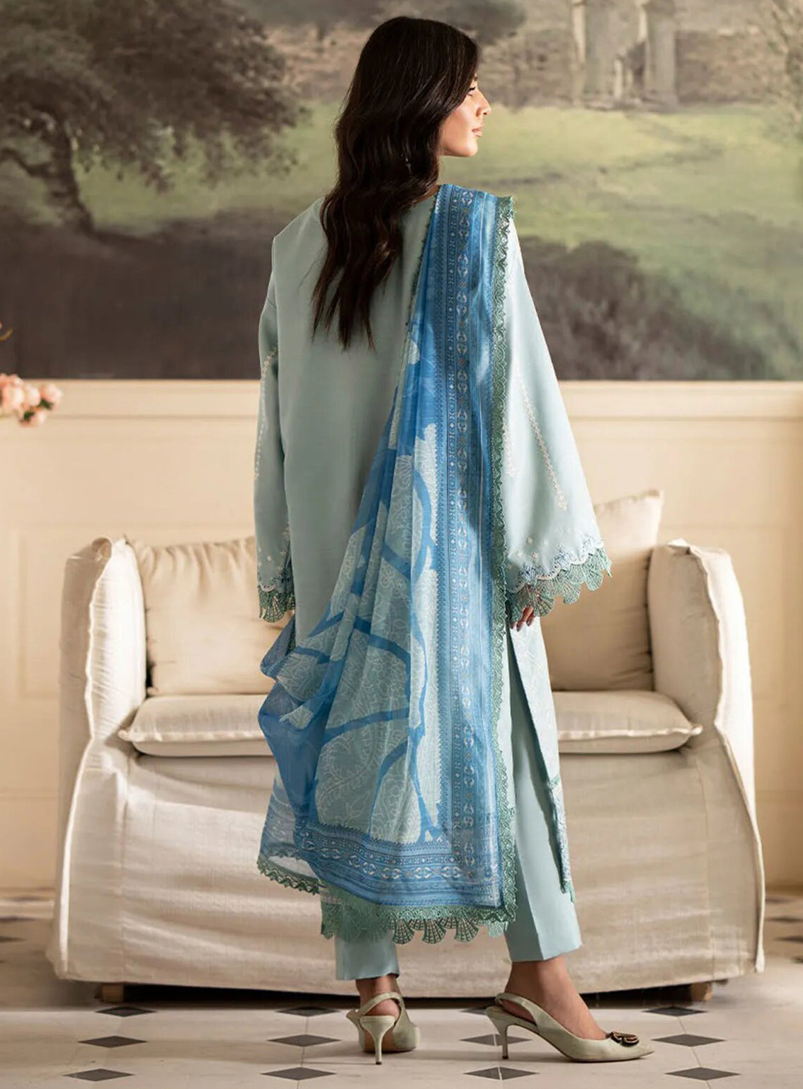 Lumiere By Saad Shaikh Embroidered Silk 3 Piece Unstitched Suit SSK24LF D-10 RIBERA Lumiere By Saad Shaikh Embroidered Silk 3 Piece Unstitched Suit SSK24LF D-10 RIBERA