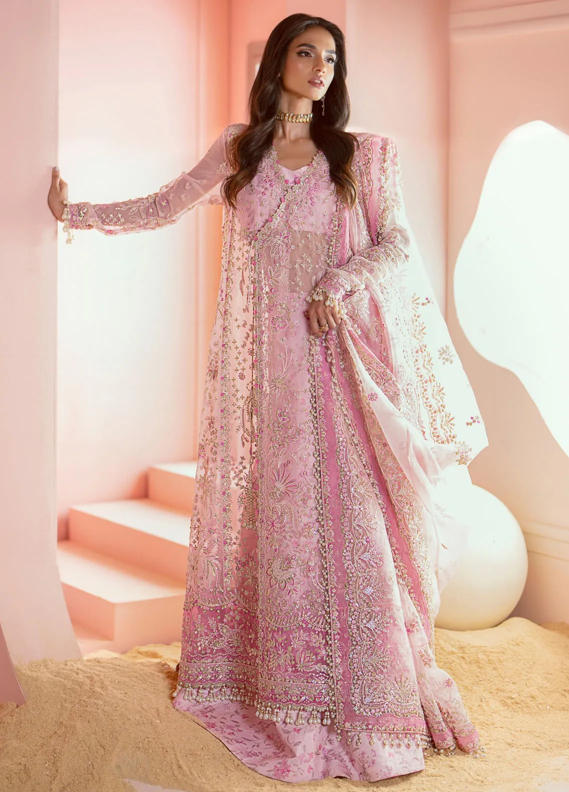 Luminara By Ayzel Afrozeh Embroidered Organza 3 Piece Unstitched Suit AF24LA AWF-04 BELLA Luminara By Ayzel Afrozeh Embroidered Organza 3 Piece Unstitched Suit AF24LA AWF-04 BELLA