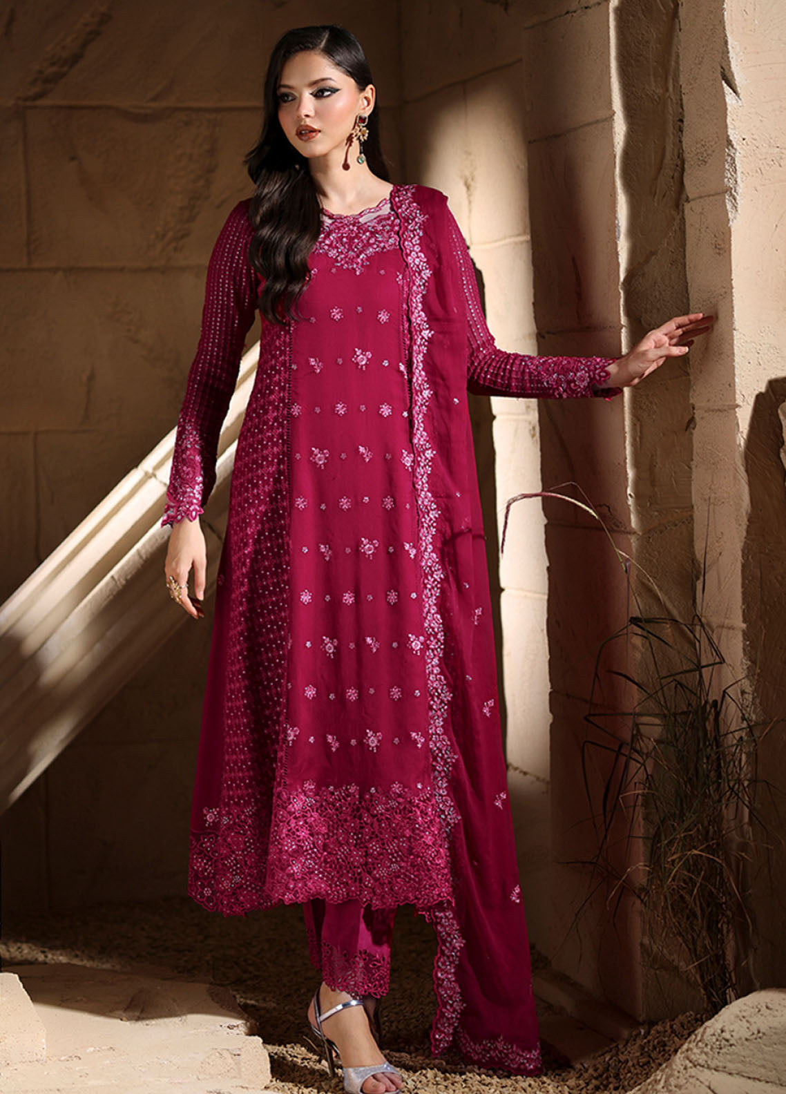 Luxè By Azure Embroidered Chiffon 3 Piece Unstitched Suit AZU25L D-AMOURA Luxè By Azure Embroidered Chiffon 3 Piece Unstitched Suit AZU25L D-AMOURA