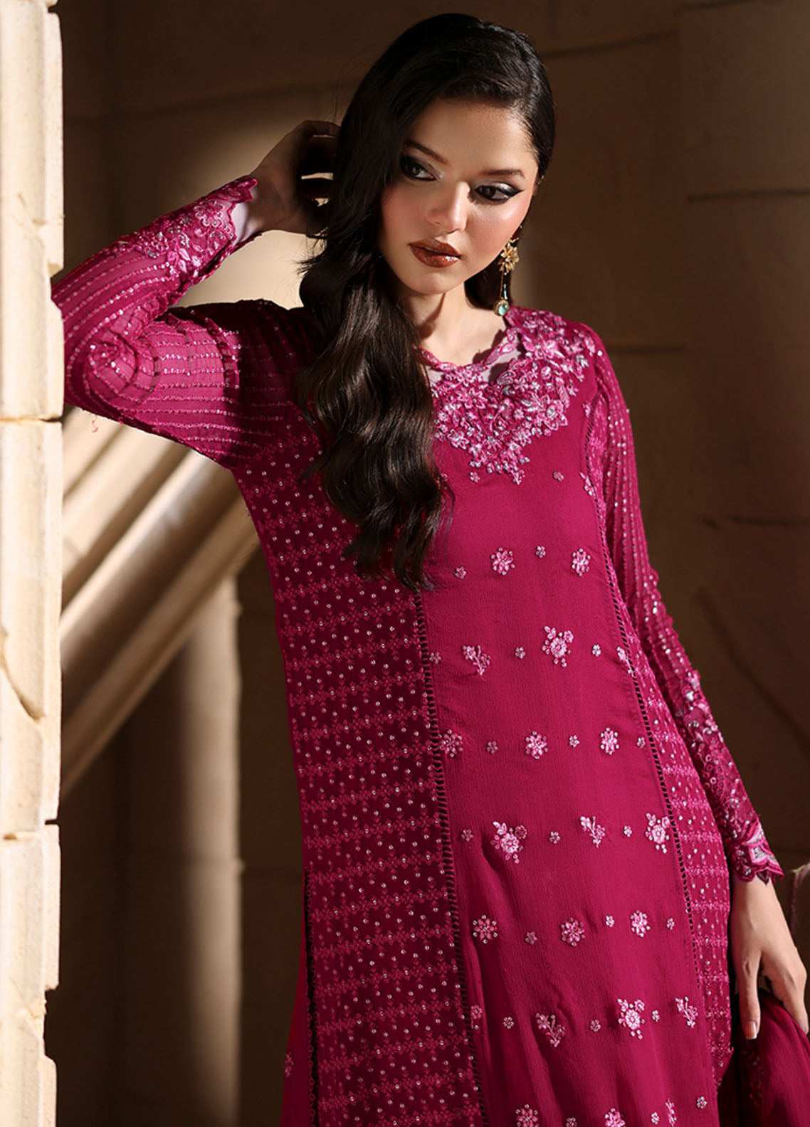 Luxè By Azure Embroidered Chiffon 3 Piece Unstitched Suit AZU25L D-AMOURA Luxè By Azure Embroidered Chiffon 3 Piece Unstitched Suit AZU25L D-AMOURA