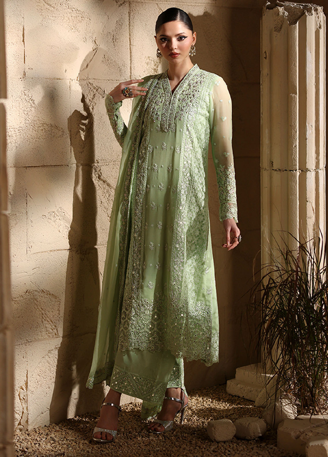 Luxè By Azure Embroidered Chiffon 3 Piece Unstitched Suit AZU25L D-ELARA Luxè By Azure Embroidered Chiffon 3 Piece Unstitched Suit AZU25L D-ELARA
