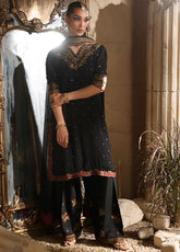 Luxè By Azure Embroidered Chiffon 3 Piece Unstitched Suit AZU25L D-MYSTÈRE