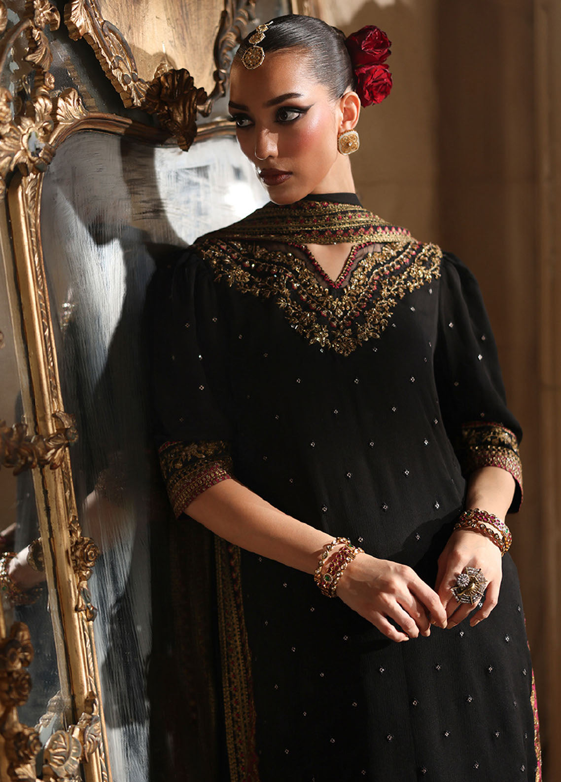 Luxè By Azure Embroidered Chiffon 3 Piece Unstitched Suit AZU25L D-MYSTÈRE Luxè By Azure Embroidered Chiffon 3 Piece Unstitched Suit AZU25L D-MYSTÈRE