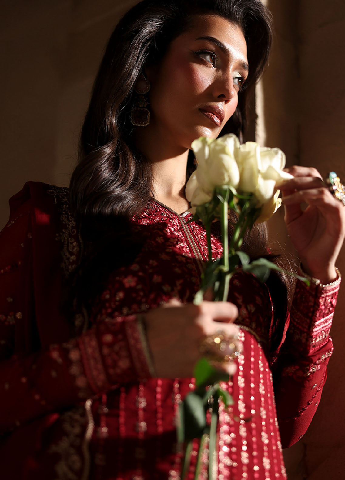 Luxè By Azure Embroidered Chiffon 3 Piece Unstitched Suit AZU25L D-RUBRUM Luxè By Azure Embroidered Chiffon 3 Piece Unstitched Suit AZU25L D-RUBRUM