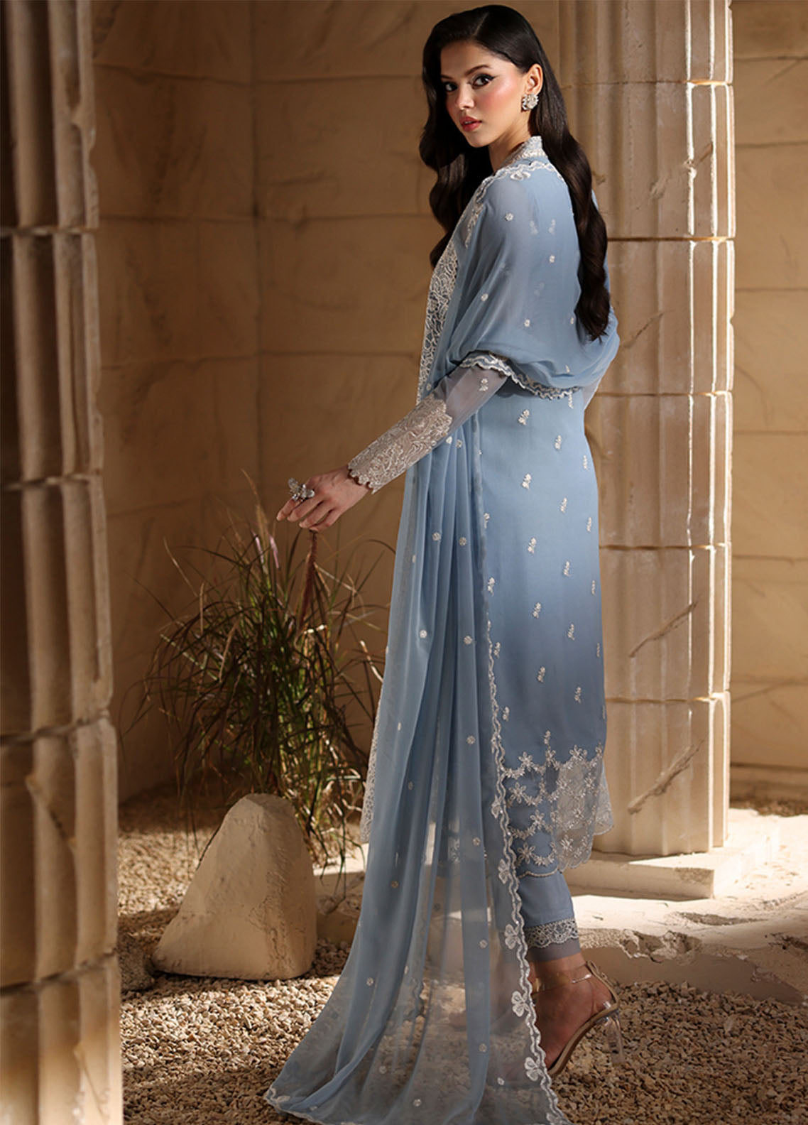 Luxè By Azure Embroidered Chiffon 3 Piece Unstitched Suit AZU25L D-SÉRÉNITÉ Luxè By Azure Embroidered Chiffon 3 Piece Unstitched Suit AZU25L D-SÉRÉNITÉ