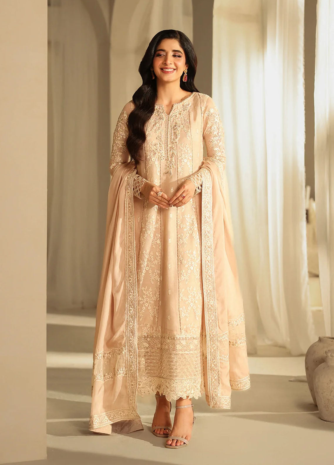Luxè By Azure Embroidered Khaddi Net 3 Piece Unstitched Suit AZU25L D-HAZEL HARMONY Luxè By Azure Embroidered Khaddi Net 3 Piece Unstitched Suit AZU25L D-HAZEL HARMONY