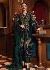 Luxe By Maria B Embroidered Velvet 3 Piece Unstitched Suit MB25LW WL-1302