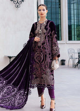 Luxe By Maria B Embroidered Velvet 3 Piece Unstitched Suit MB25LW WL-1311
