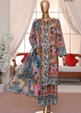 Luxe Prints By HZ Textile Printed Lawn 3 Piece Unstitched Suit HZ25LP LP-543