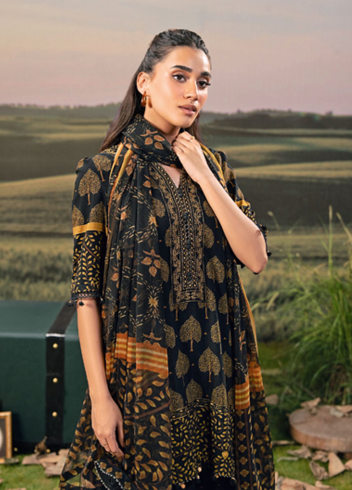 M Basic Fall Comes Home By Maria B Printed Lawn 3 Piece Unstitched Suit MB25FCH D-PFUS-3B M Basic Fall Comes Home By Maria B Printed Lawn 3 Piece Unstitched Suit MB25FCH D-PFUS-3B