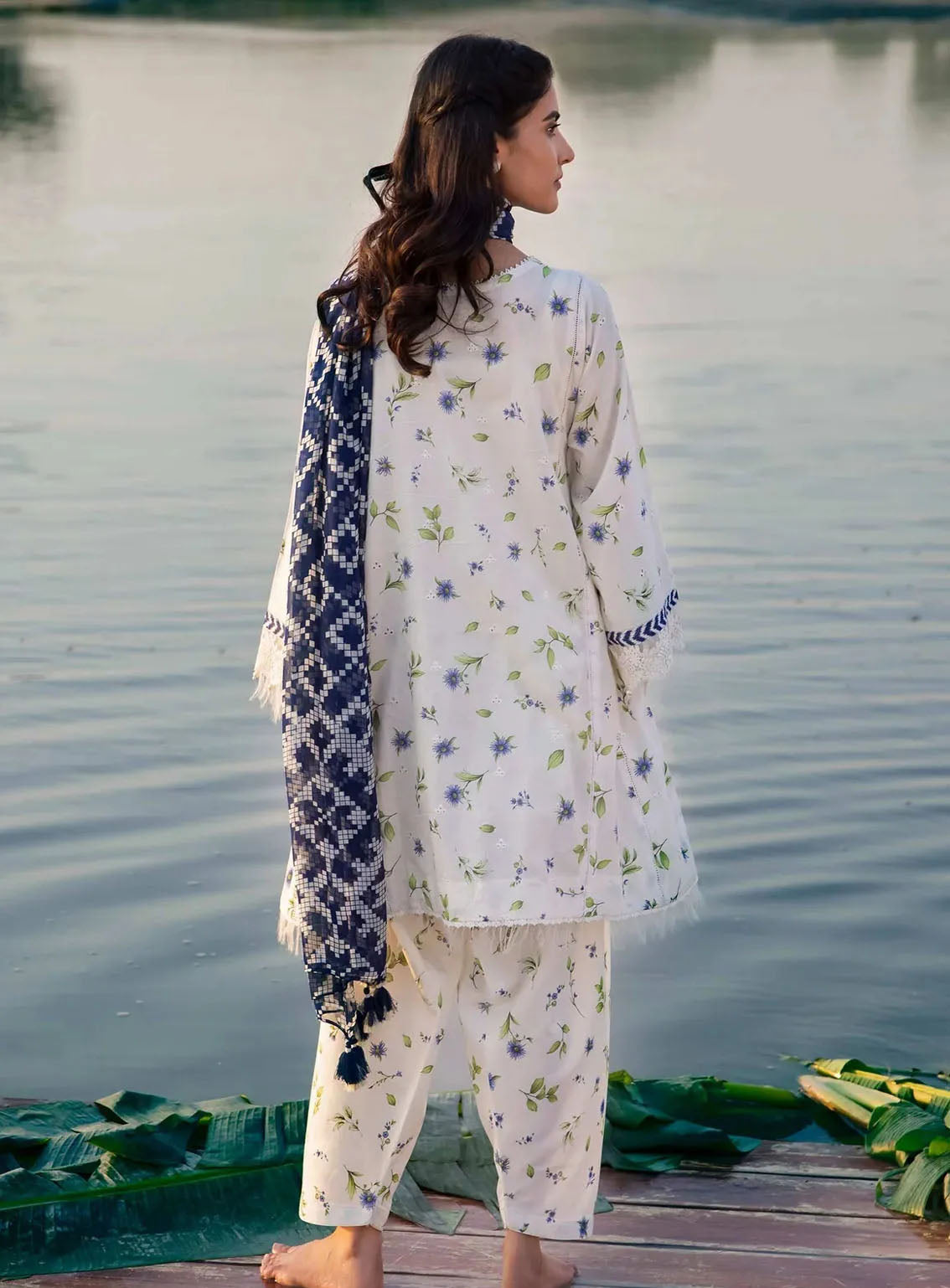 M Basics By Maria B Embroidered Lawn 3 Piece Unstitched Suit MB24M2 1A M Basics By Maria B Embroidered Lawn 3 Piece Unstitched Suit MB24M2 1A