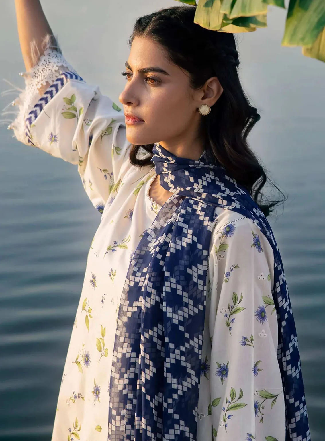 M Basics By Maria B Embroidered Lawn 3 Piece Unstitched Suit MB24M2 1A M Basics By Maria B Embroidered Lawn 3 Piece Unstitched Suit MB24M2 1A