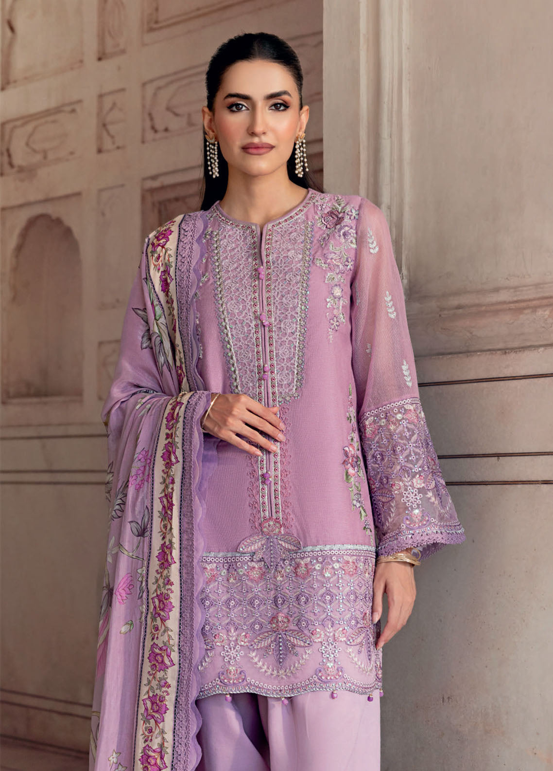 M Basics By Maria B Festive Embroidered Net 4 Piece Unstitched Suit MB25MBSF D-FUS-802 M Basics By Maria B Festive Embroidered Net 4 Piece Unstitched Suit MB25MBSF D-FUS-802