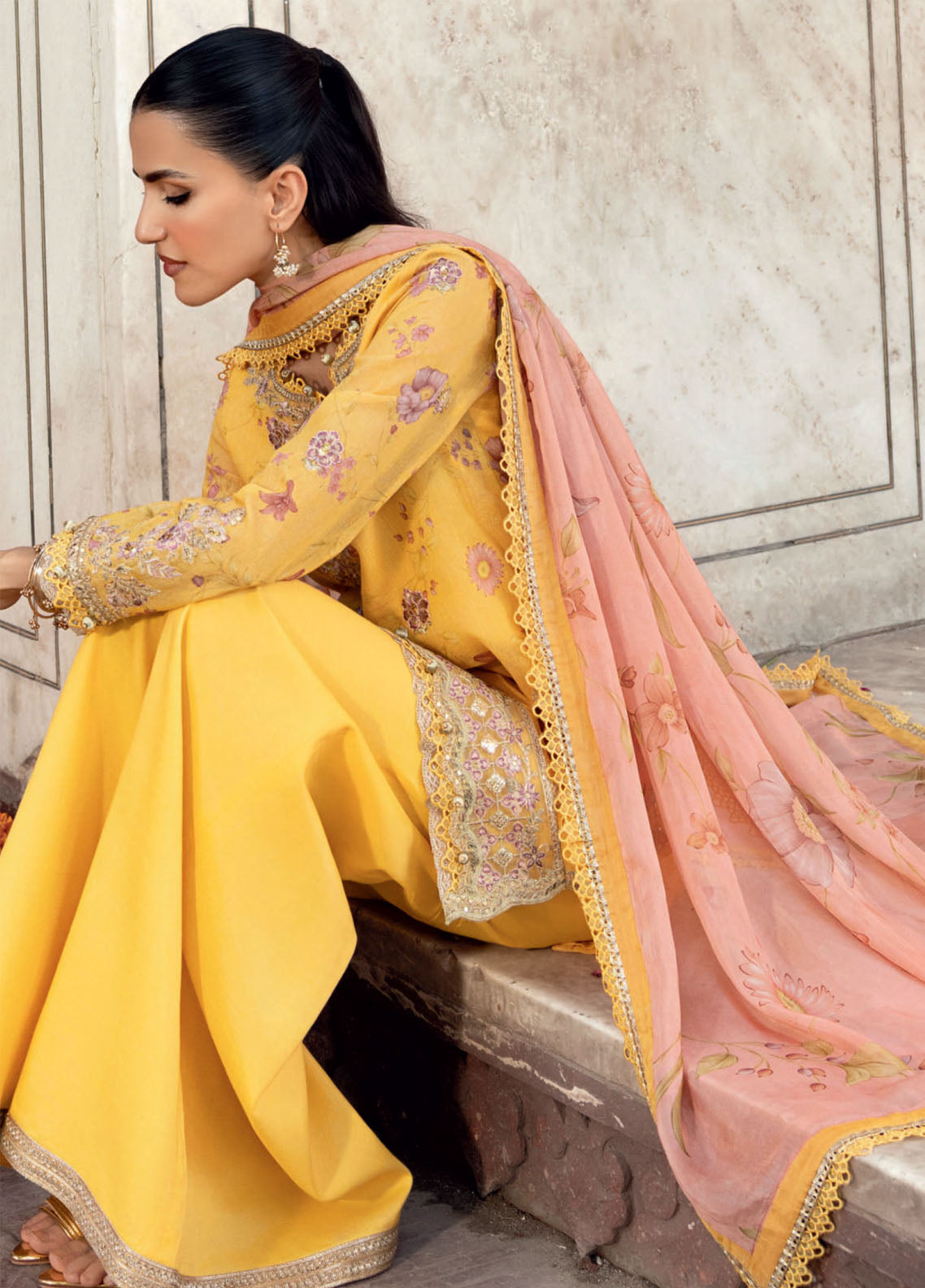 M Basics By Maria B Festive Embroidered Net 4 Piece Unstitched Suit MB25MBSF D-FUS-804 M Basics By Maria B Festive Embroidered Net 4 Piece Unstitched Suit MB25MBSF D-FUS-804