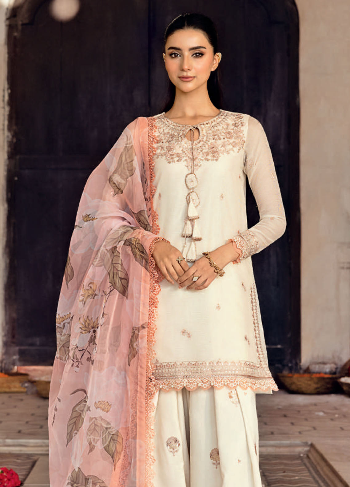 M Basics By Maria B Festive Embroidered Net 4 Piece Unstitched Suit MB25MBSF D-FUS-805 M Basics By Maria B Festive Embroidered Net 4 Piece Unstitched Suit MB25MBSF D-FUS-805