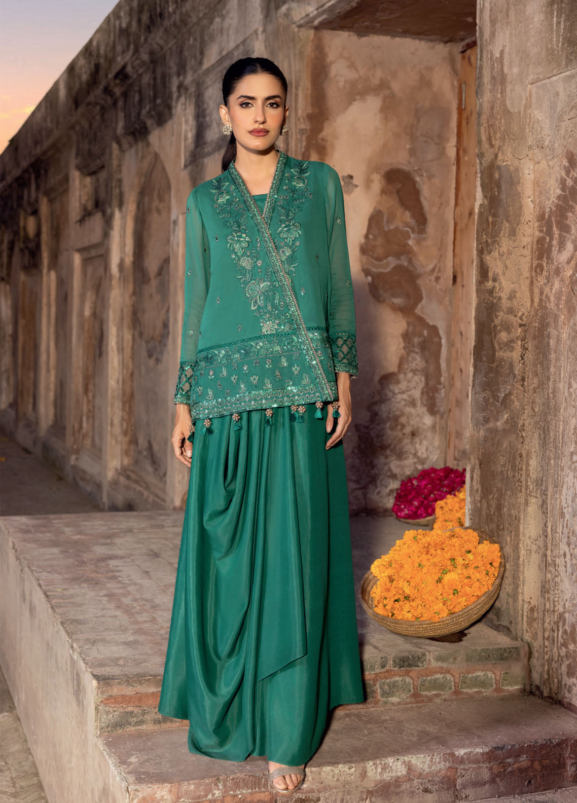 M Basics By Maria B Festive Embroidered Organza 4 Piece Unstitched Suit MB25MBSF D-FUS-803 M Basics By Maria B Festive Embroidered Organza 4 Piece Unstitched Suit MB25MBSF D-FUS-803