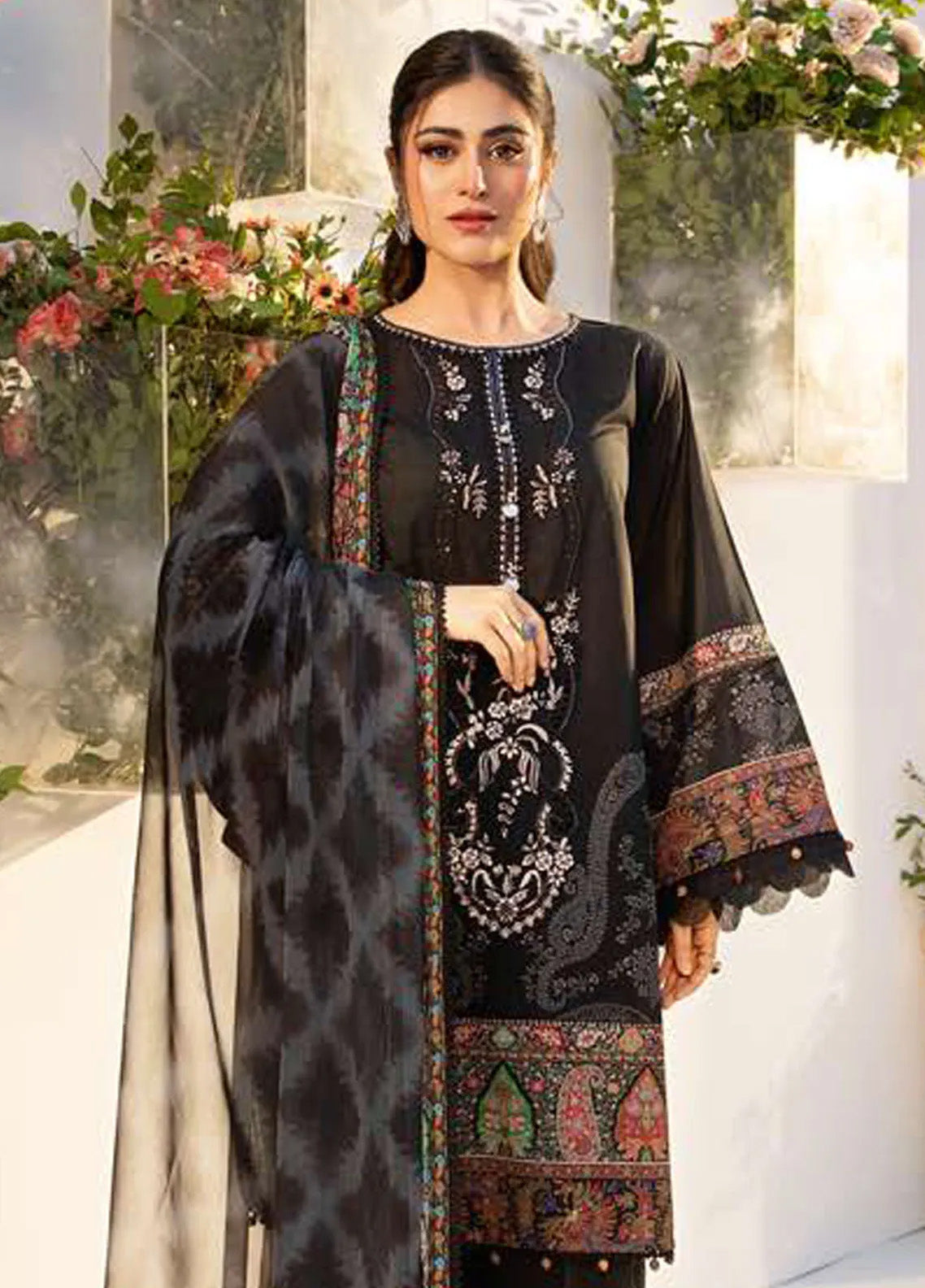 M Basics By Maria B Printed Lawn 3 Piece Unstitched Suit MB25MBL D-03 A M Basics By Maria B Printed Lawn 3 Piece Unstitched Suit MB25MBL D-03 A