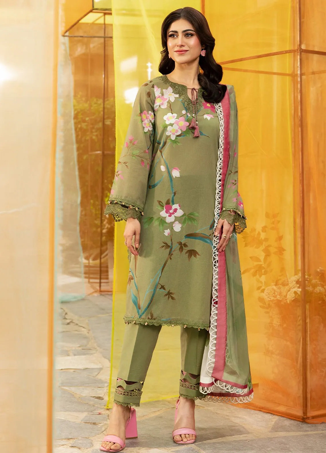 M Basics By Maria B Printed Lawn 3 Piece Unstitched Suit MB25MBL D-07 A M Basics By Maria B Printed Lawn 3 Piece Unstitched Suit MB25MBL D-07 A