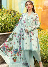 M Basics By Maria B Printed Lawn 3 Piece Unstitched Suit MB25MBL D-09 B