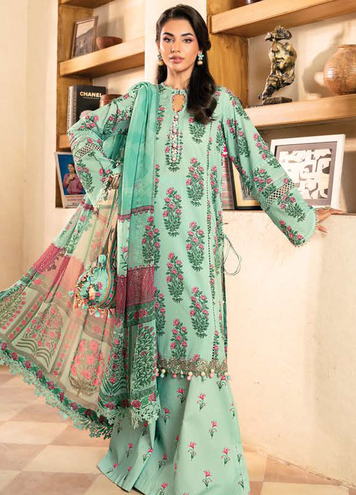 M Basics Eid Edit-II By Maria B Embroidered Lawn 3 Piece Unstitched Suit MB25EE-II D-8B M Basics Eid Edit-II By Maria B Embroidered Lawn 3 Piece Unstitched Suit MB25EE-II D-8B